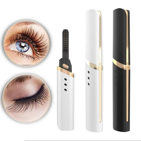 1081 Wholesale Private Label 3D Magnetic with Rose Gold Mini Electric Makeup Sets Tools Plastic Heated Eyelash Curler