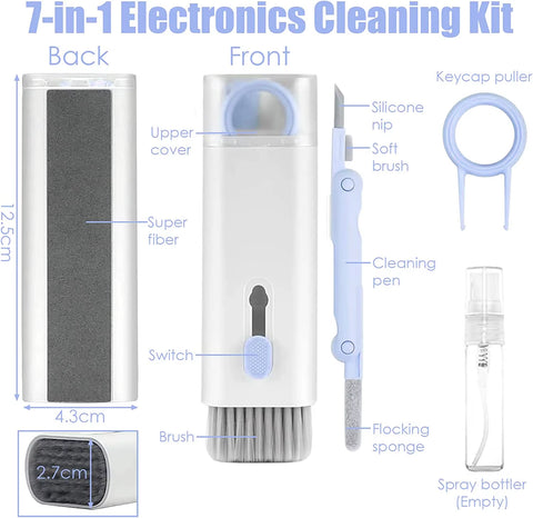 7 in 1 Electronic Cleaner Kit Laptop Keyboard Airpod Clean Multi-Function with Keycap Puller Bottle for Iphone Macbook Earbuds